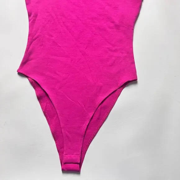 Zara Women's High Neck Pink Thin Strap Bodysuit Sz S - Picture 8 of 14
